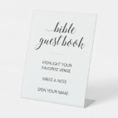 Elegant Bijbel bruiloft gastenboek Reclamebord Met Voetstuk (Voorkant)