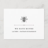 Elegant  bijen | Adres wijzigen Aankondigingskaart (Voorkant)