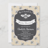 Elegant Bijen Baby shower Kaart (Voorkant)