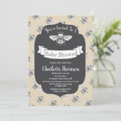 Elegant Bijen Baby shower Kaart (Staand voorkant)