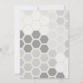 Elegant Bijen Baby shower Kaart (Achterkant)