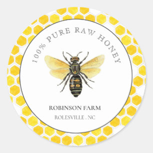 Elegant  bijen ronde sticker
