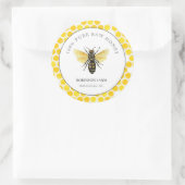 Elegant  bijen ronde sticker (Tas)