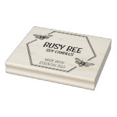 Elegant Bijenkorf Bij Logo voor Groot   Rubberstempel (Stempel)