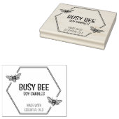 Elegant Bijenkorf Bij Logo voor Groot   Rubberstempel (Gestempeld)