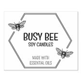 Elegant Bijenkorf Bij Logo voor Groot   Rubberstempel (Afrduk)