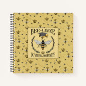 Elegant Bijenleven in Uw Reis Afstudeerder Keepsak Notitieboek (Voorkant)