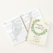 Elegant bijtende eucalyptus met grote ruggengraat notitieboek (Binnen)