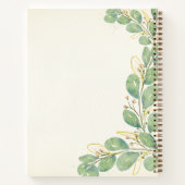 Elegant bijtende eucalyptus met grote ruggengraat notitieboek (Achterkant)