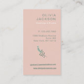 Elegant bijtende floraal visitekaartje (Achterkant)