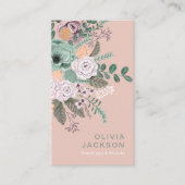 Elegant bijtende floraal visitekaartje (Voorkant)