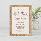 Elegant  Bike Gender Reveal Kaart (Staand voorkant)