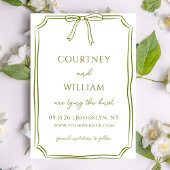 Elegant binden van de Knoop Hand-getrokken Bow Oli Save The Date