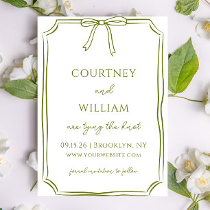 Elegant binden van de Knoop Hand-getrokken Bow Oli Save The Date