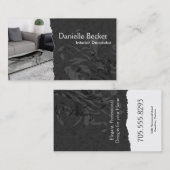 Elegant binnenste decorator Visitekaartje grijs (Voorkant / Achterkant)