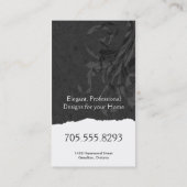 Elegant binnenste decorator Visitekaartje grijs (Achterkant)