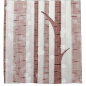Elegant Birch Trees Forest Acrylic Artwork | Douchegordijn (Voorkant)