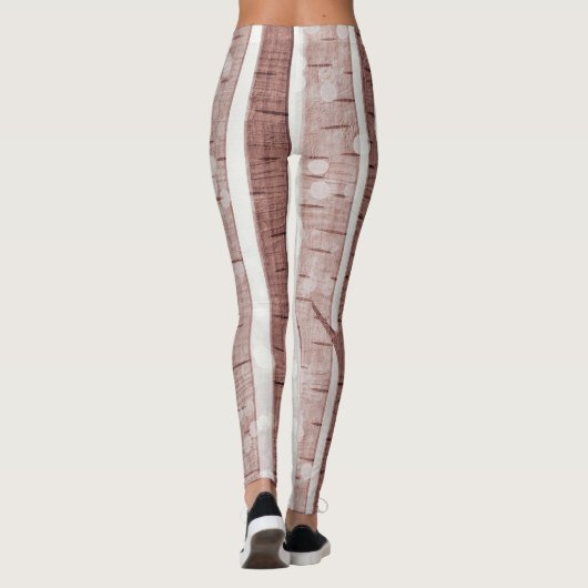 Elegant Birch Trees Forest Acrylic Artwork | Leggings (Achterkant)