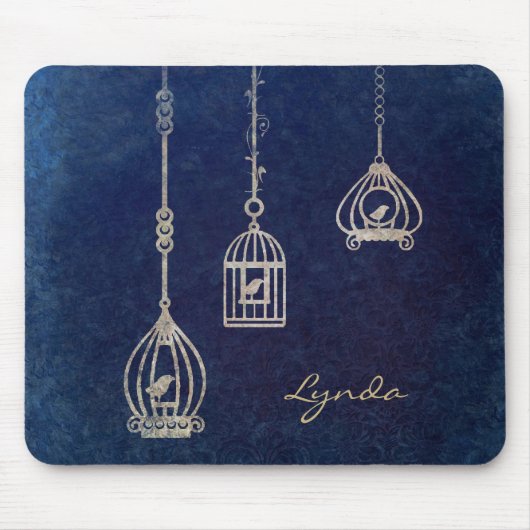 Elegant Bird Cages Blue Muismat (Voorkant)