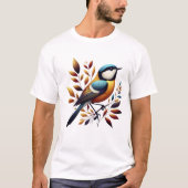 Elegant Bird Design T-shirt (Voorkant)