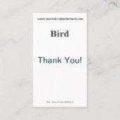 Elegant Bird Flying Art Handrawn Dank je script Visitekaartje (Achterkant)