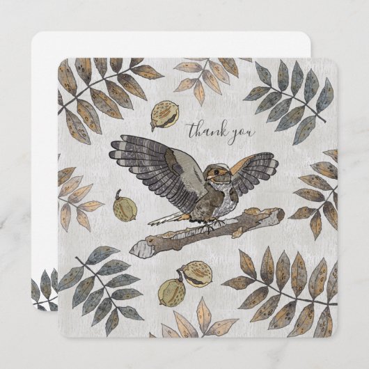 Elegant Bird natuur bedankt u voor uw handtekening (Voorkant / Achterkant)