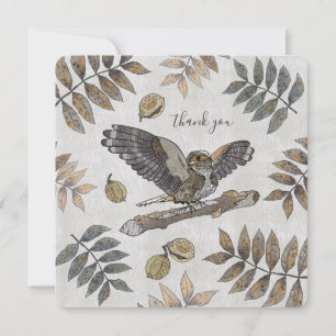 Elegant Bird natuur bedankt u voor uw handtekening