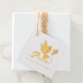 Elegant Bird of Peace Holiday Bedankjes Labels (Met doos)