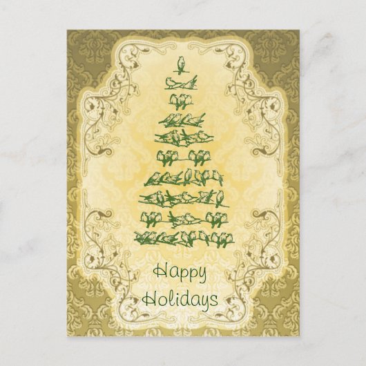 Elegant Bird Tree Briefkaart (Voorkant)