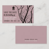 Elegant Birdhouse, sla de datum op Informatiekaartje (Voorkant / Achterkant)