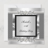 Elegant Birthday Art Deco Silver Kijk uit Kaart (Voorkant)