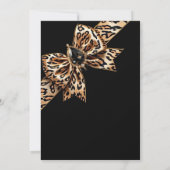 Elegant Birthday Black Gold Leopard Animal Bow Kaart (Achterkant)