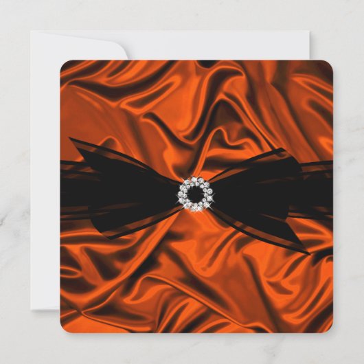 Elegant Birthday Burnt Oranje Zijde Zijde Kijk zwa Kaart (Achterkant)