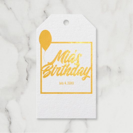 Elegant Birthday Cadeaulabels (Voorkant)