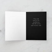 Elegant Birthday Cake Kaart (Binnen)