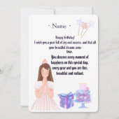 Elegant Birthday Card for Her – Personalized Greet Bedankkaart (Voorkant)