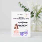 Elegant Birthday Card for Her – Personalized Greet Briefkaart (Staand voorkant)
