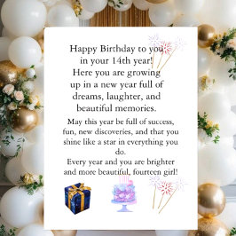 Elegant Birthday Card for Her – Personalized Greet Feestdagenkaart
