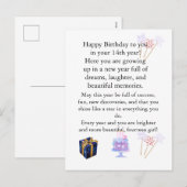 Elegant Birthday Card for Her – Personalized Greet Feestdagenkaart (Voorkant / Achterkant)