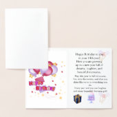 Elegant Birthday Card for Her – Personalized Greet Folie Kaarten (Display)