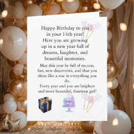 Elegant Birthday Card for Her – Personalized Greet Kaart