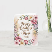 Elegant Birthday Card for Mom Kaart (Voorkant)