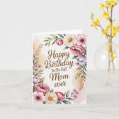 Elegant Birthday Card for Mom Kaart (Gele Bloem)