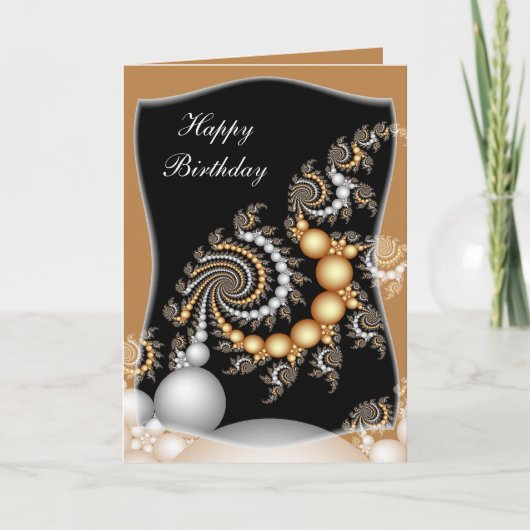 Elegant Birthday Card Kaart (Voorkant)