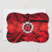 Elegant Birthday Deep Red Silk Black 3 Kaart (Achterkant)