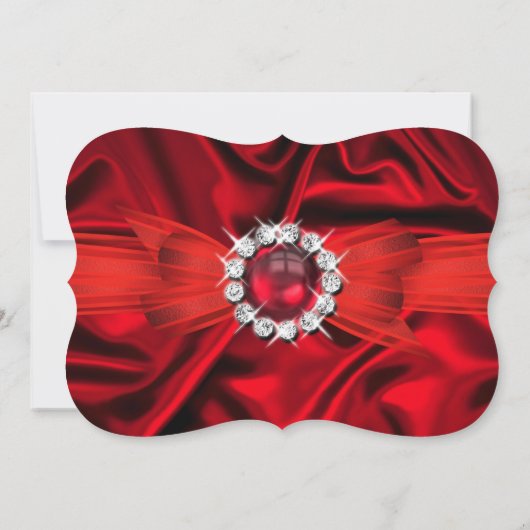 Elegant Birthday Deep Red Silk Black 3 Kaart (Achterkant)