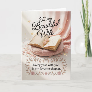 Elegant Birthday Design for Wife Kaart