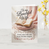 Elegant Birthday Design for Wife Kaart (Gele Bloem)