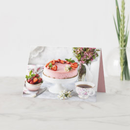 Elegant Birthday Dessert Kaart