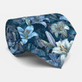 Elegant Birthday Gifts For Husband Lilies Floral Stropdas (Opgerold)